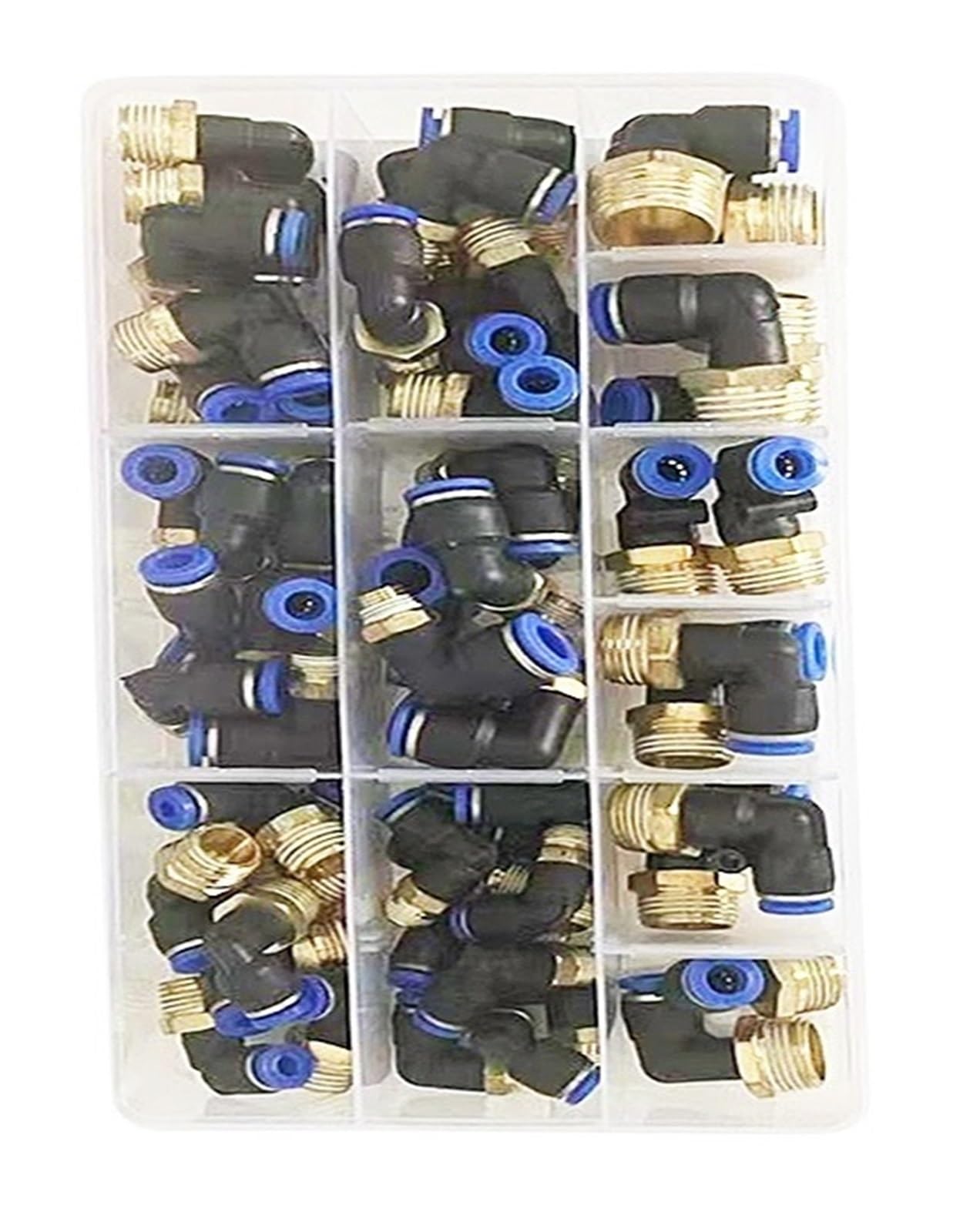 56PCS Box PL8-02 PL10-02 PL6-02 PL12-02 Pneumatic Connector PL Trachea Elbow Air Fittings Hose Connectors Square Thread