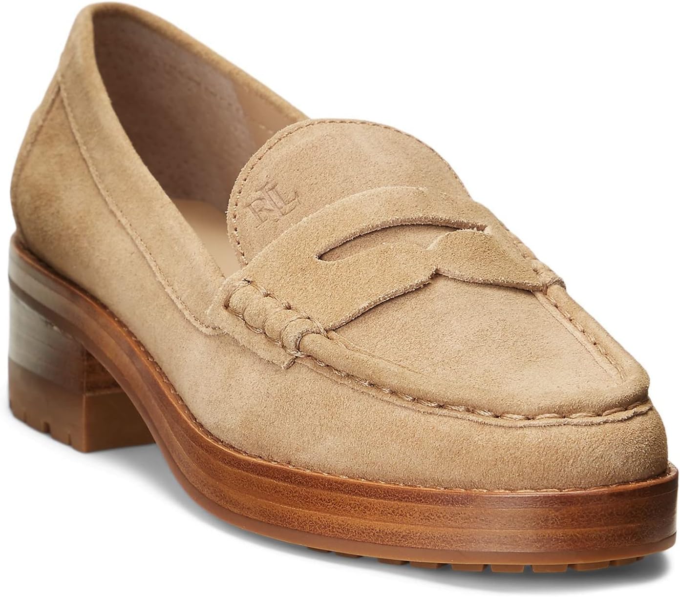 Lauren Ralph Lauren Wren Suede Penny Loafer Camel 9 B (M)