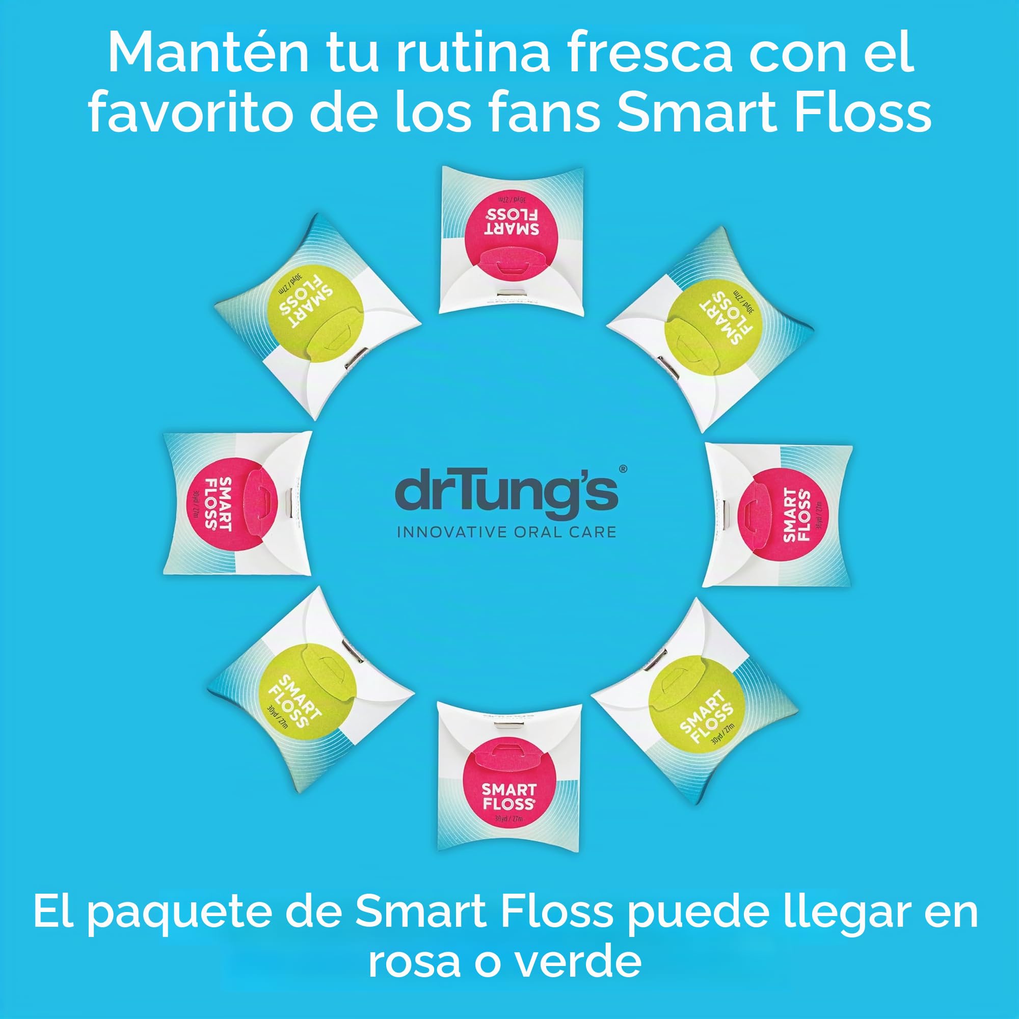 Dr. Tung'S Smart Floss, 30 Yds, sabor de cardamomo natural 1 Ea colores puede variar