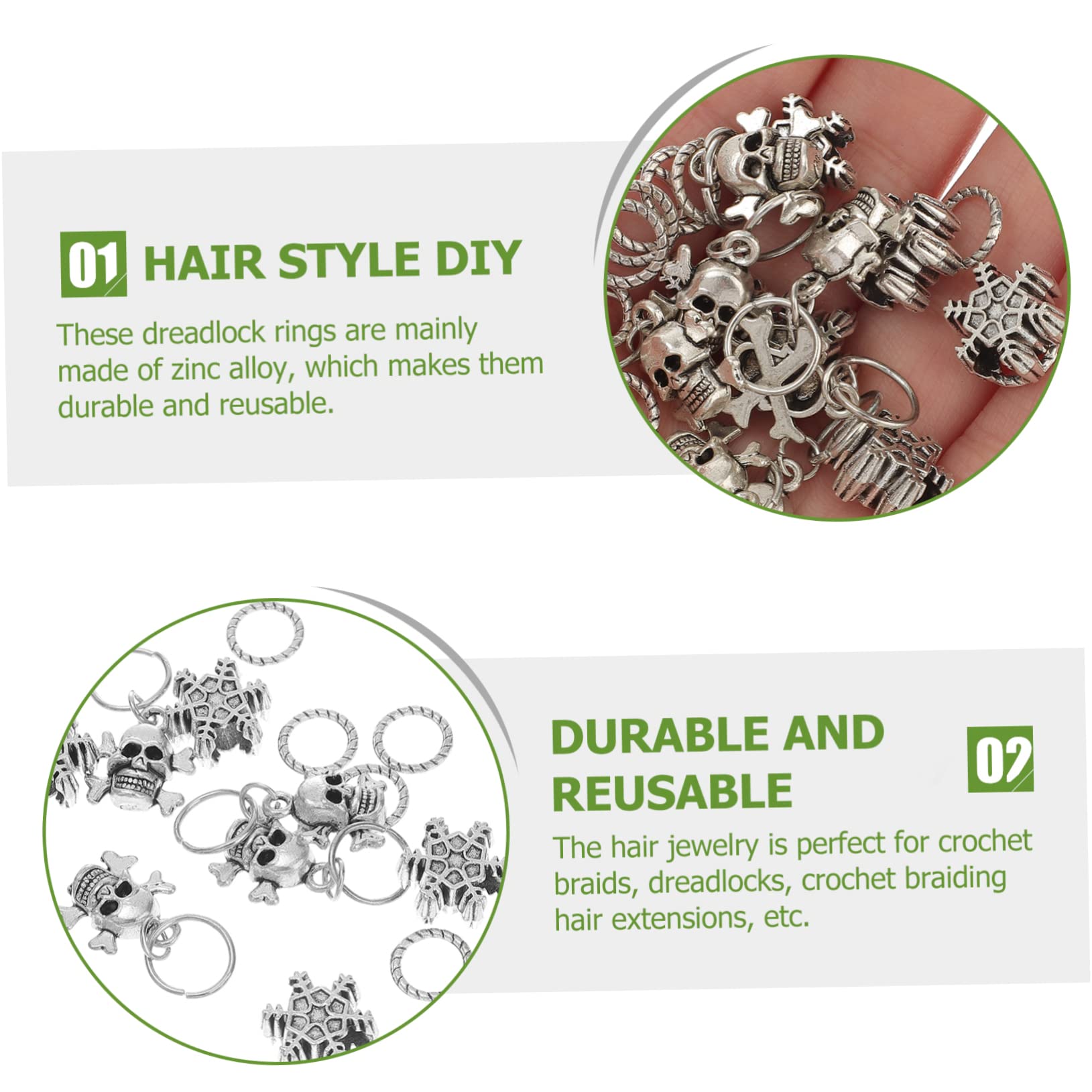 Beavorty 280stücke Dreadlock Haarschmuck Metall Haarringe Für Zöpfe Haaraccessoires Für Hochzeiten Und Partys Langlebige Flexibles Design Für Einzigartige Frisuren