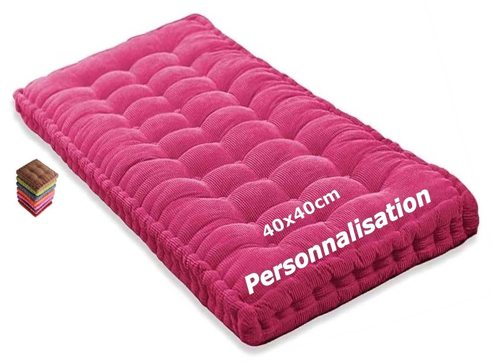 Matelas de Sol capitonné ou Coussin pour Banc de Jardin 1/2/3 Places, Banquette et Chaise Longue Palette, 170 cm, 180 cm, Coussin pour Banc 150 cm Exterieur Interieur sur Mesure(Rose Red 1d,110x55 cm