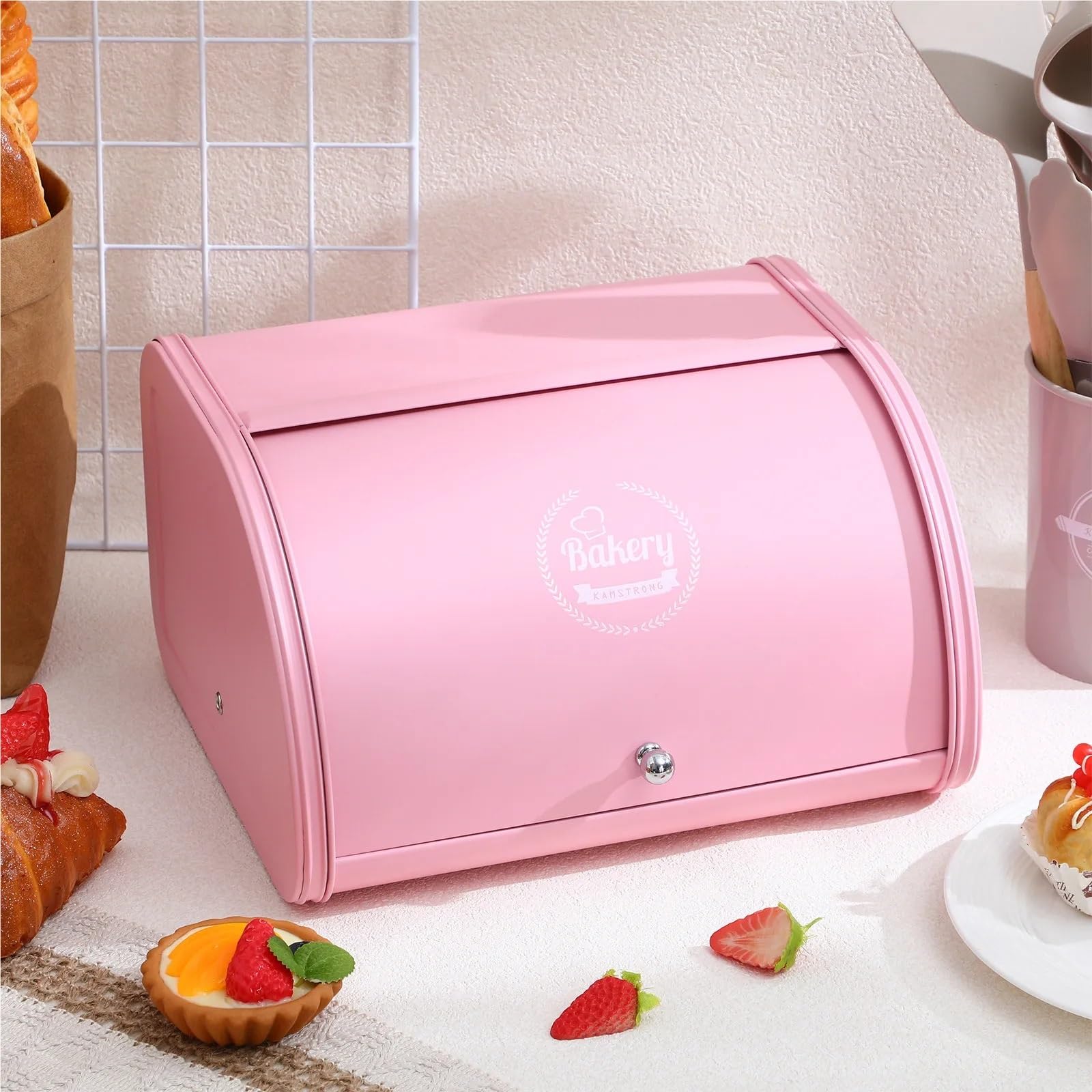 Caja de almacenamiento pan hierro Para Pan