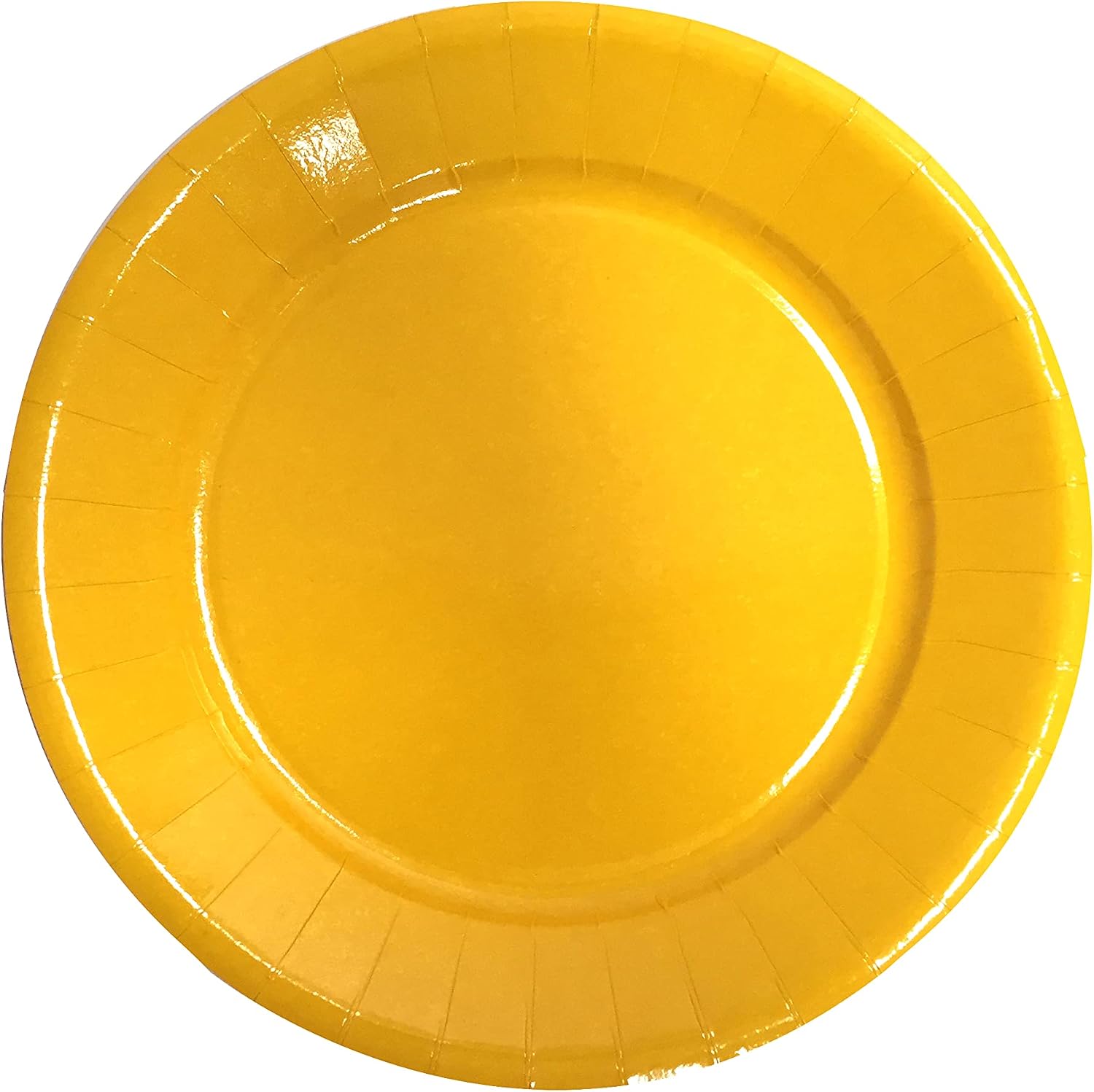 LE NAPPAGE ARTS DE LA TABLE 20 Compostable Cardboard Plates Diameter 23 cm 100% Nature Canary Yellow