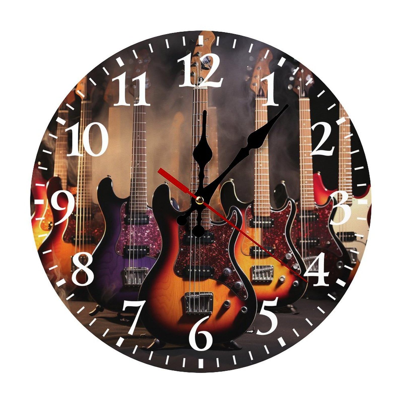 Horloge murale guitare électrique idée cadeau originale pour passionné de musique