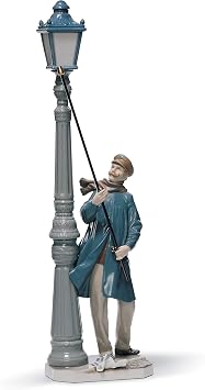 LLADRO Lamplighter Figurine. Porcelain Lamplighter Figure.