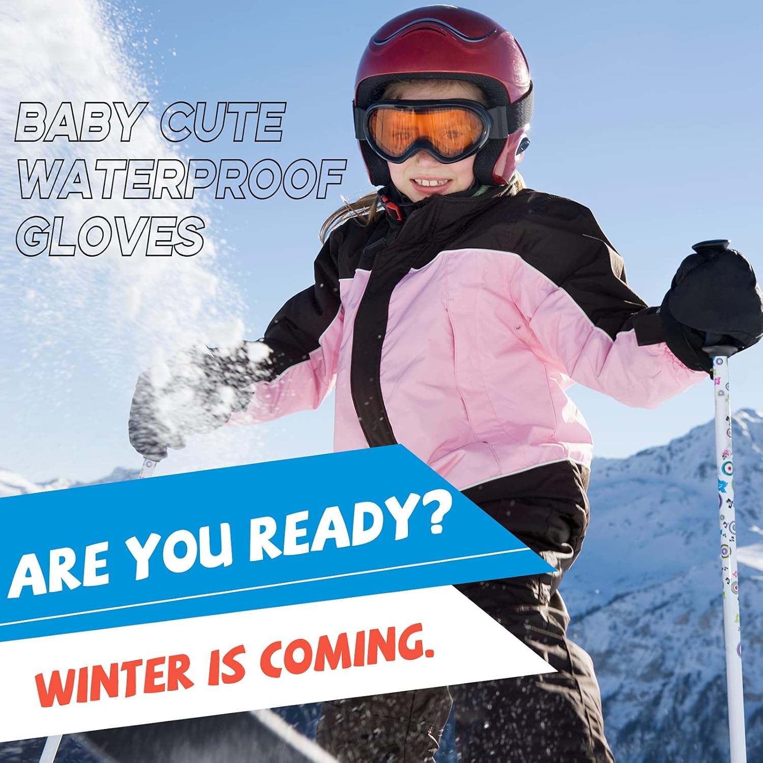 POXIMI Winter Toddler Snow Gloves Baby Boys Waterproof Gloves for Girls Warm Mittens Fleece Ski Mittens for Outdoor Sports - Image 6