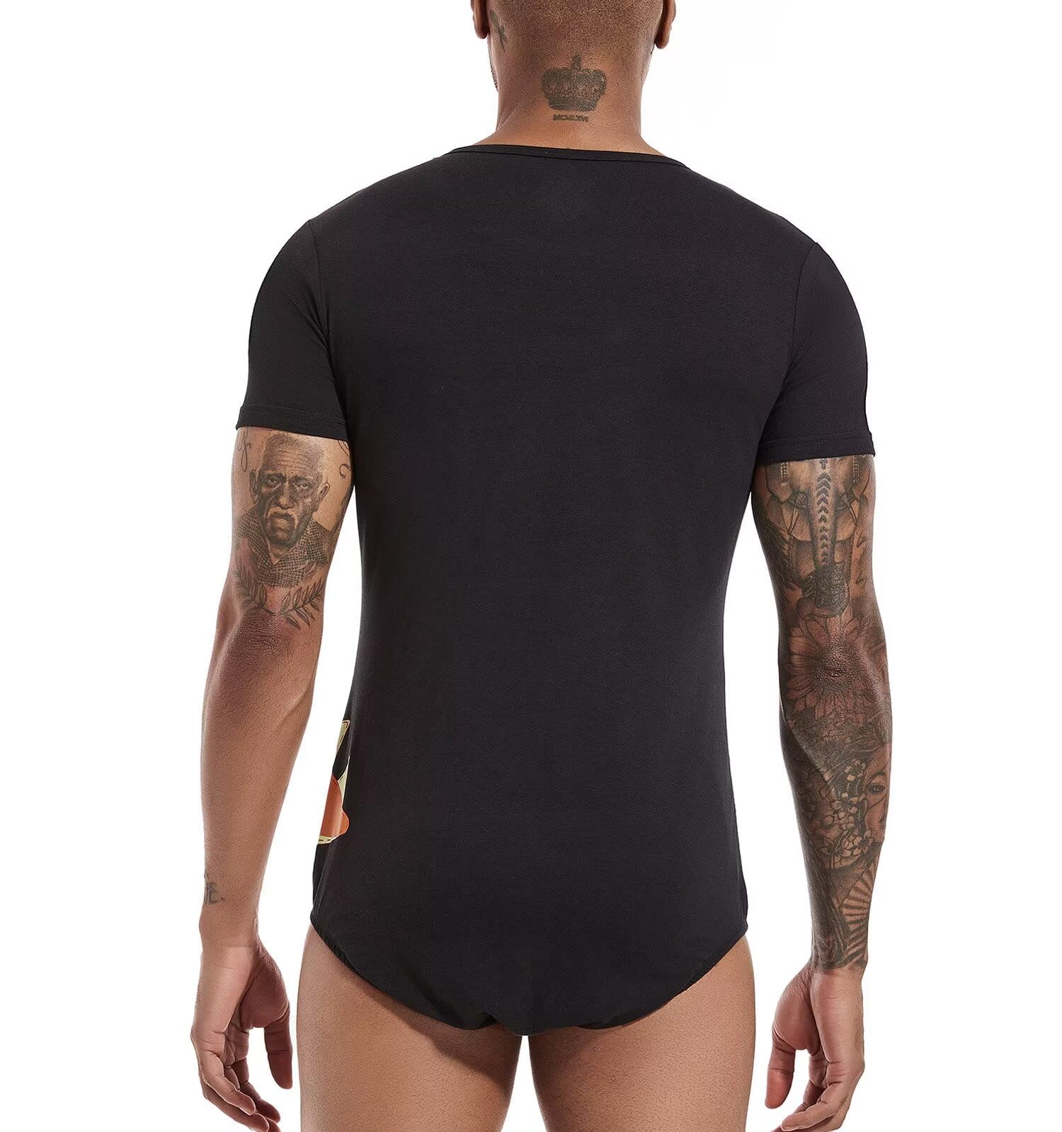 Landofgenie Onesie Pigiama Bodysuit da Uomo Corto Body Uomo Jumpsuit Romper da Uomo - Dinosaur Andy