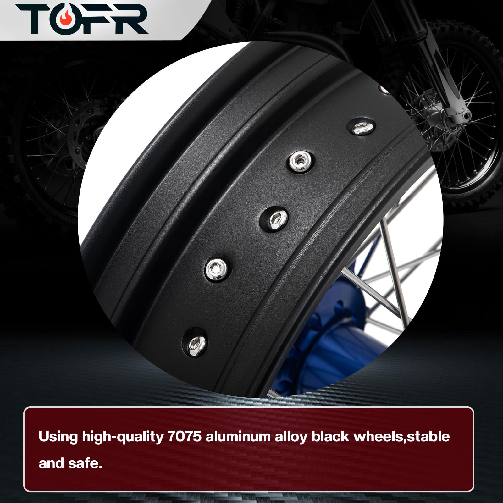 Amazon.com: TOFR 17 x 3.5 Front Supermoto Complete Wheel Set Rim