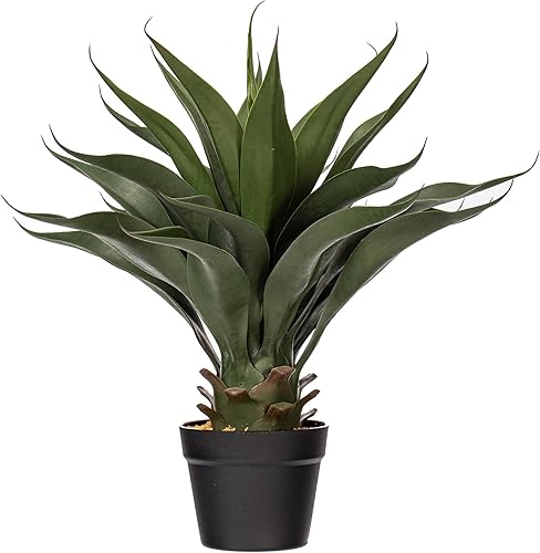 Miniatura 1 de Vickerman Everyday - Aloe Vera artificial para interiores de 17.5 pulgadas, maceta de plástico negro, suculenta única de PVC duradero, sin