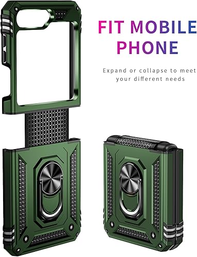 Miniatura 9 de ONOLA Funda para Samsung Galaxy Z Flip 5 con protección de bisagra y soporte magnético de anillo giratorio de 360, funda para teléfono Samsung Z