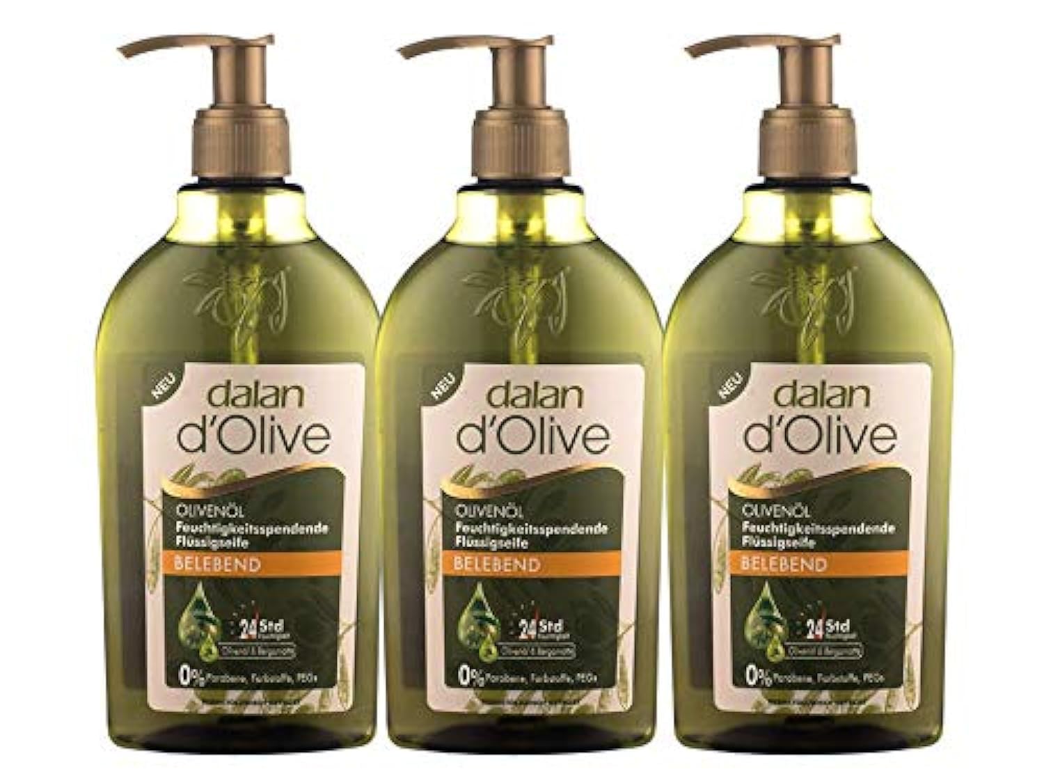 3 x Dalan d'Olive Liquid Soap Invigorating 3 x 300 ml