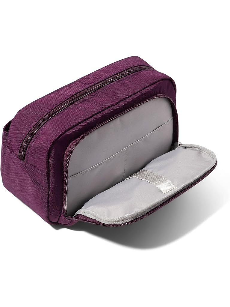 Purple Baggallini Pocket Cosmetic With Brush Organization