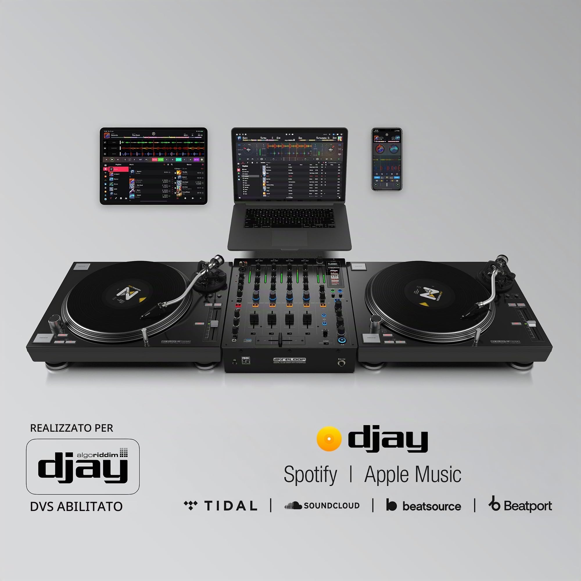 Reloop RMX-95 | Clubmixer a 4+1 canali per DJ con interfaccia a 24 bit di alta qualità, unità FX, filtri audio, modalità Neural Mix™ EQ e hub USB attivo