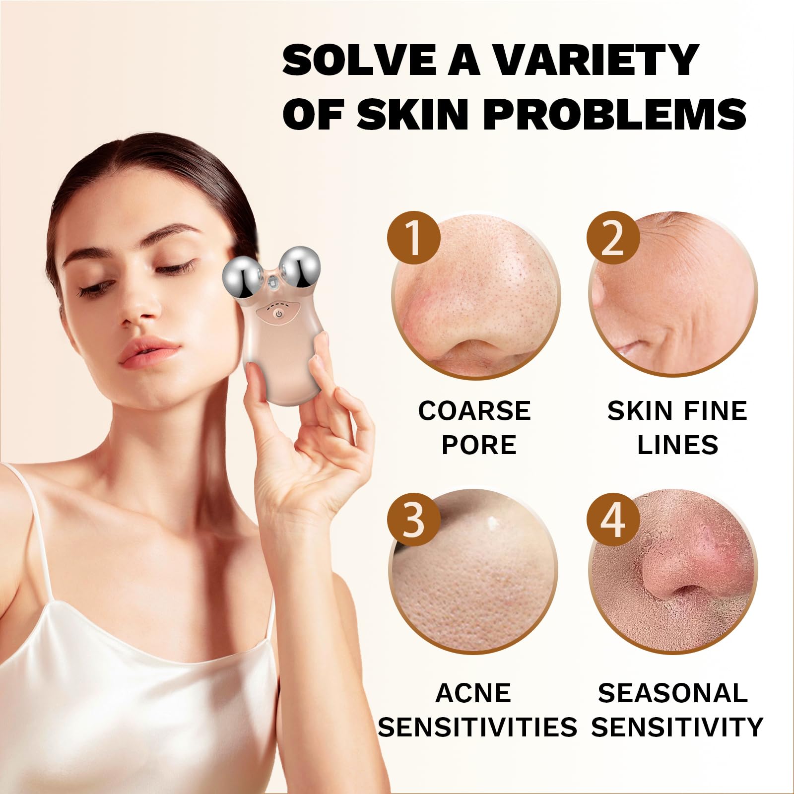 Amazon.com: Facial Massage Roller Device, Dual-Head Design with
