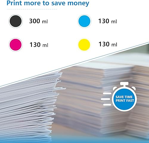 Miniatura 3 de Cartuchos de tinta 728, paquete de 4 (10.1 fl oz negro mate/4.4 fl oz cian/magenta/amarillo) Lomenti compatible con HP 728 Cartucho de tinta F9J68A