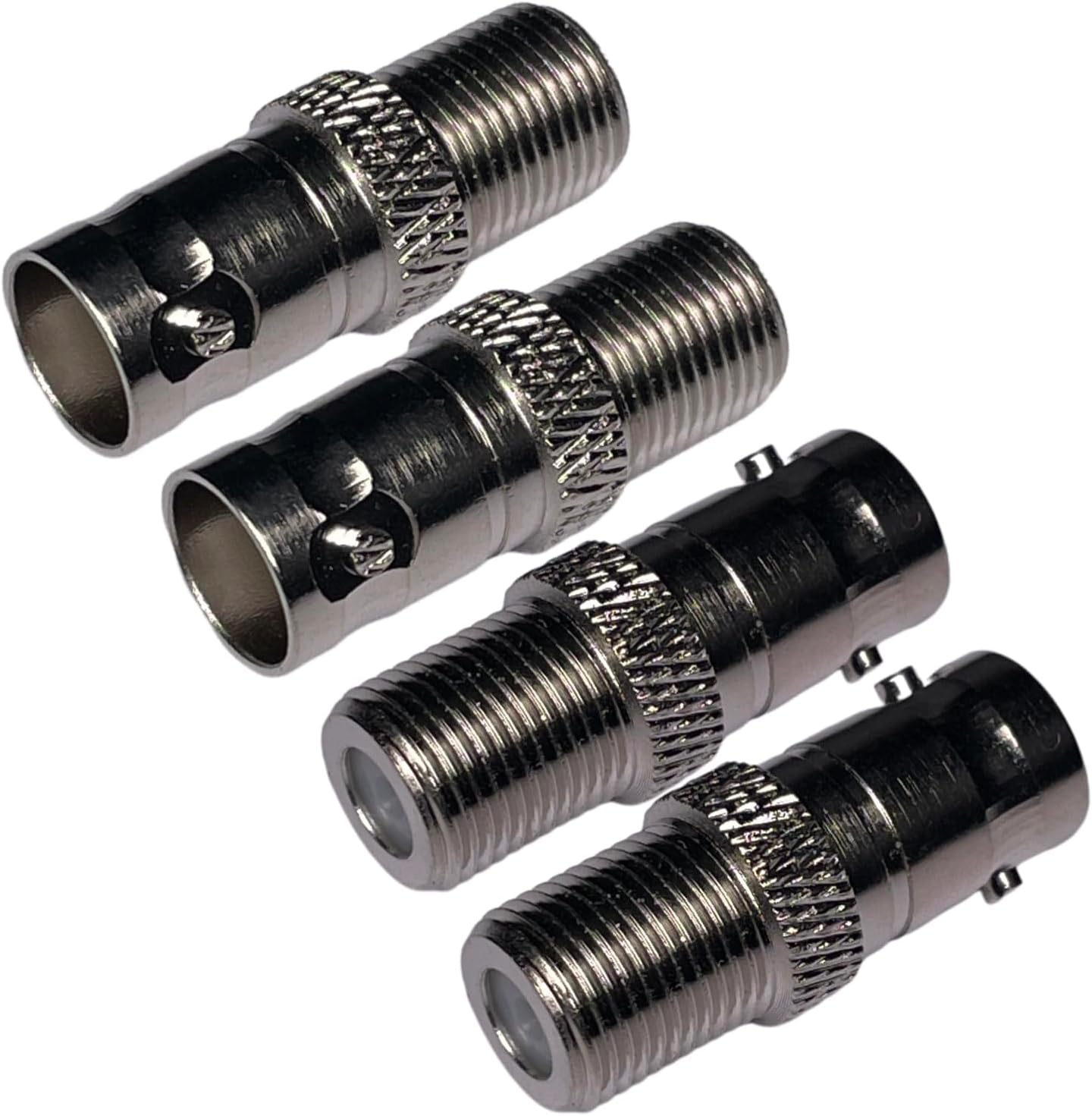 CESS BNC Female to F typeFemale CCTV Security Camera RF/Coaxial Adapter Connector (jcx) (4 Pack)