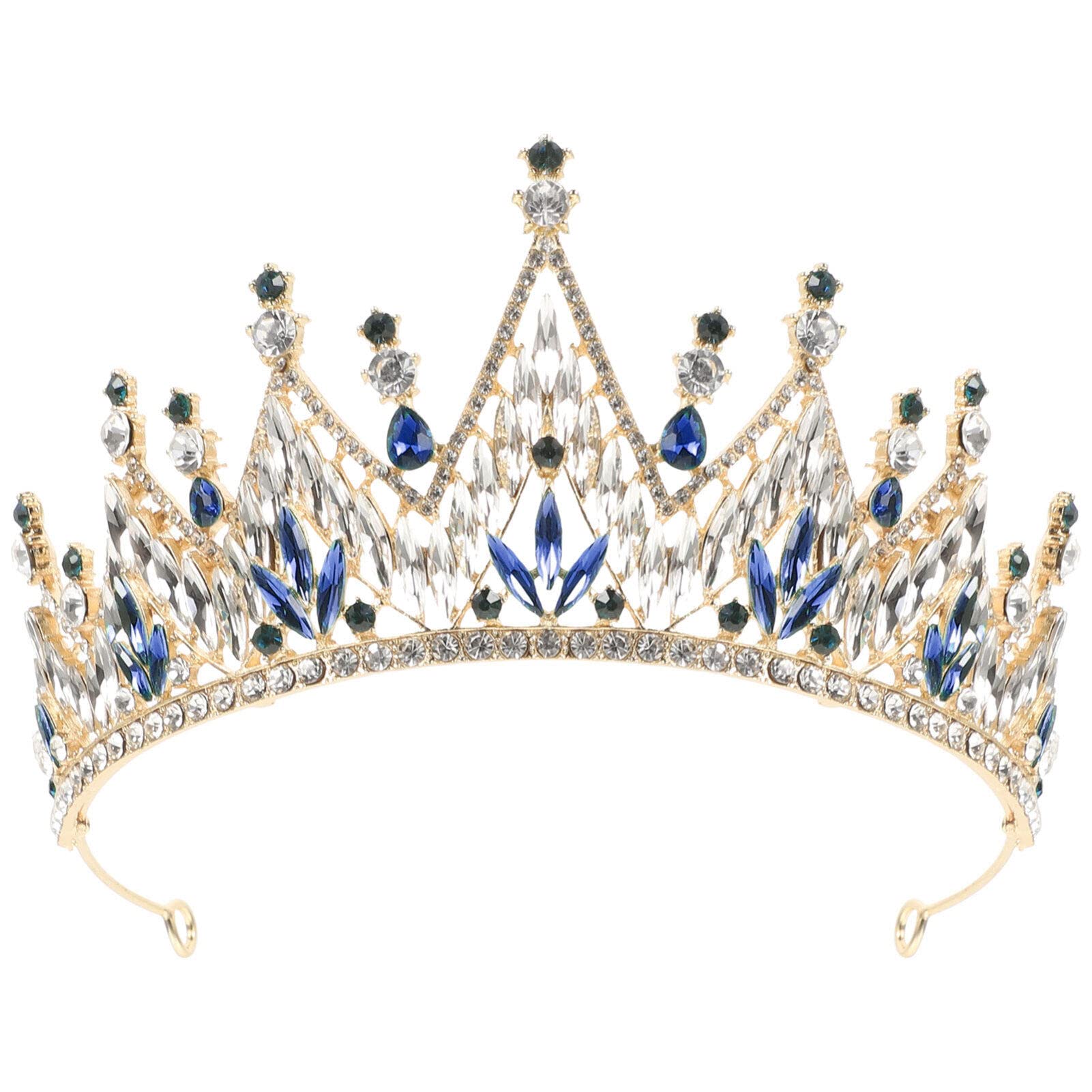 barroca de boda con diamantes de imitación de cristal tiara de novia cumpleaños tiara princesa tocado para boda fiesta de graduación