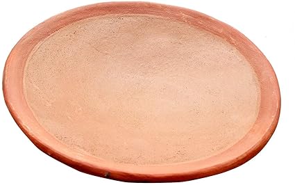 Om Craft Villa Terracotta Clay Tawa for Roti, 9 Inch Without Handle (8 inch) (1)