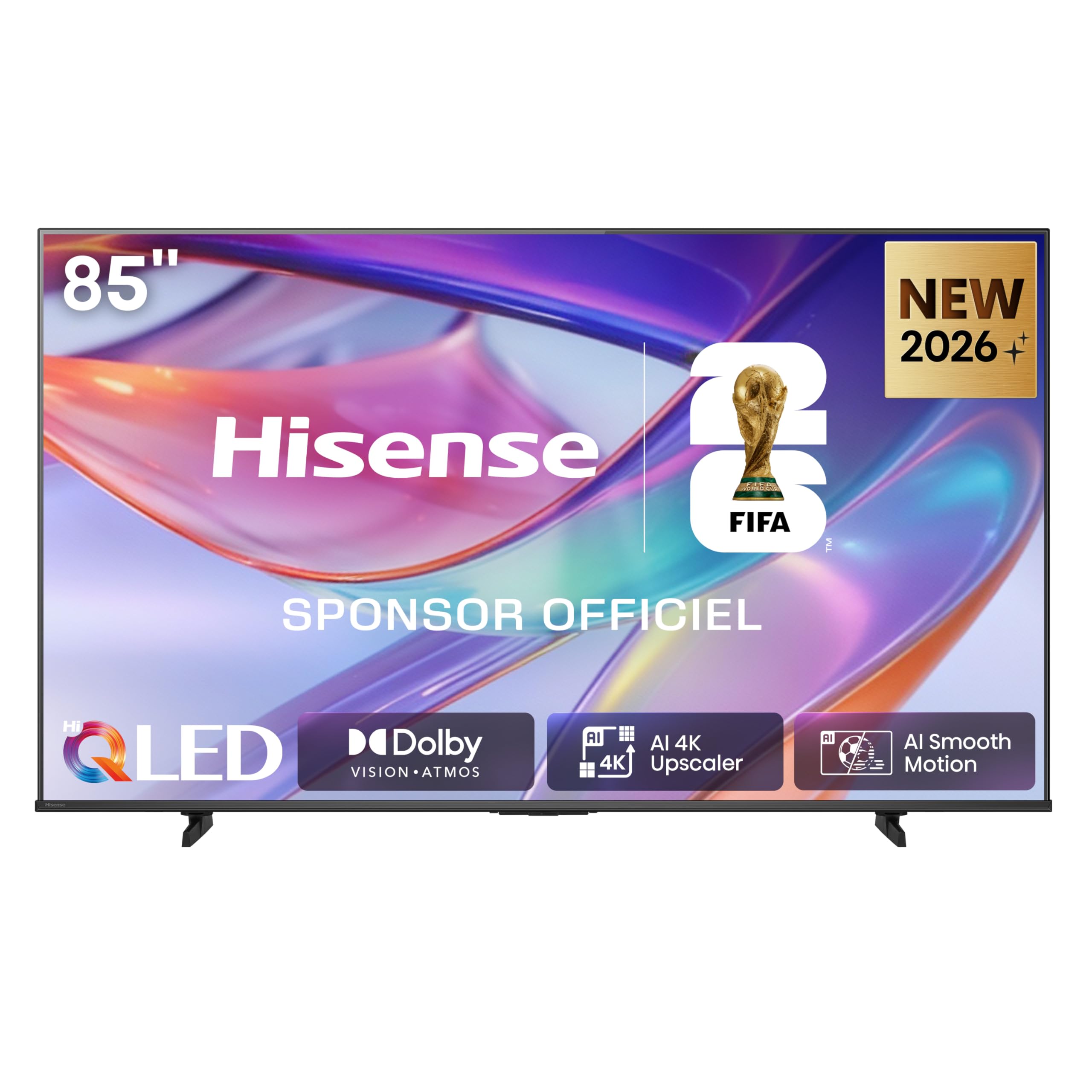 Hisense 85E7DS TV QLED 4K 85" (215 cm) - Série E7DS - Dolby Vision IQ & Atmos, 120Hz HSR, Game Mode Plus, Smart TV HomeOS, Alexa Intégrée, AirPlay 2.