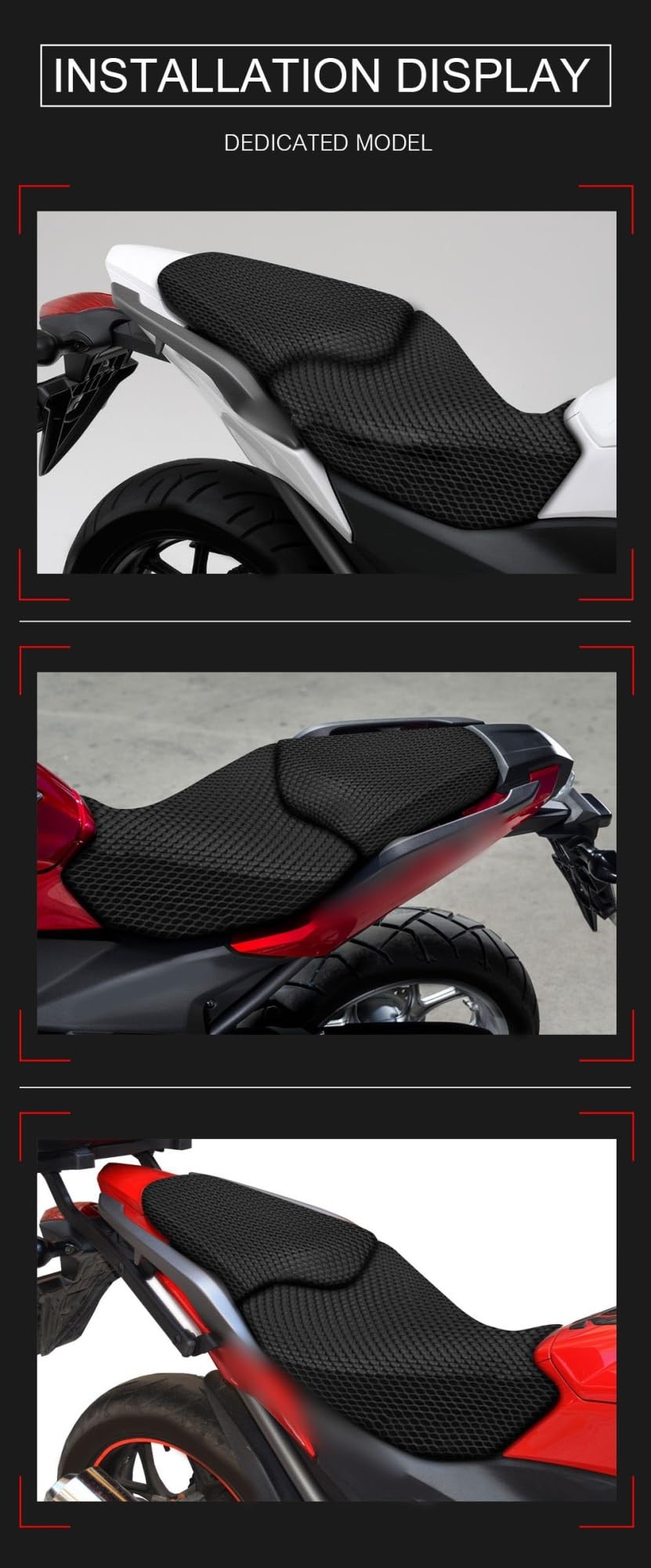 Moto Per H&onda NC 750 NC750 X NC700XD NC700S NC 750X 700X Coprisedile In Rete 3D Coprisedile In Tessuto Di Nylon Antiscivolo NC750X NC700X