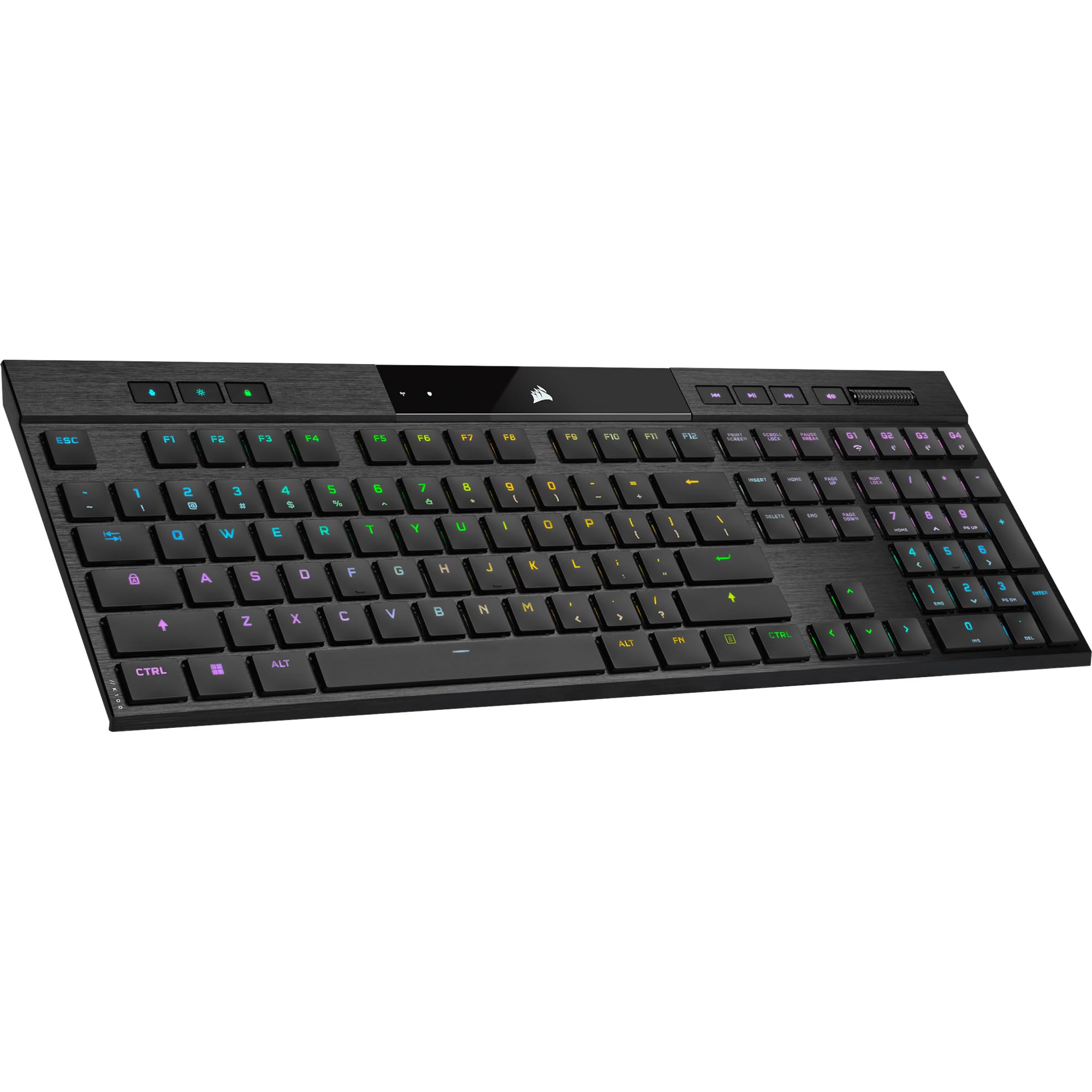 Corsair K100 RGB Air - Full-Size (100%) - USB + RF Wireless + Bluetooth - Mechanical - QWERTY - RGB LED - Black