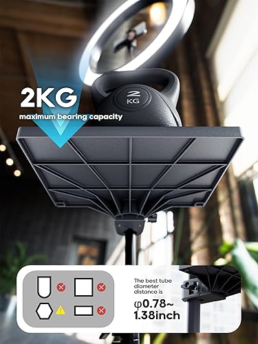 Miniatura 5 de Soporte para micrófono, bandeja de plástico, soporte para micrófono, soporte de bandeja para la mayoría de soportes de micrófono, para escenario,