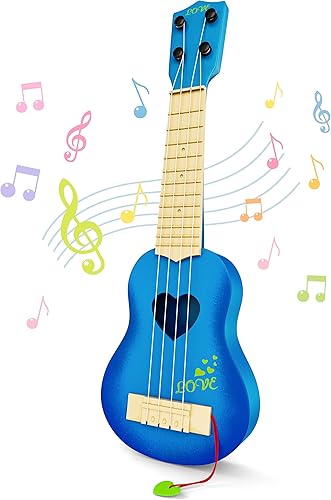 Instrumento musical de guitarra de ukelele clásico para niños, color azul disponible en Yaxa Venezuela