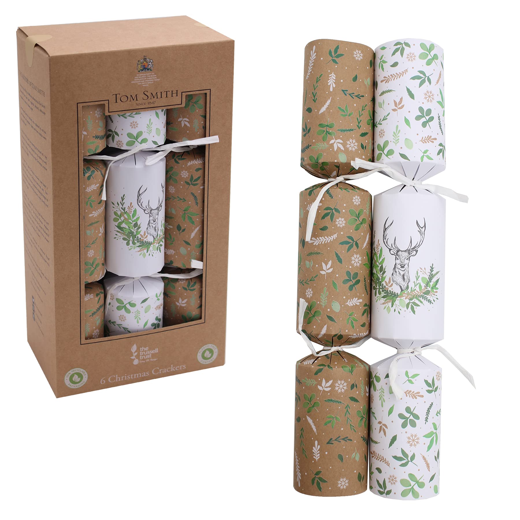 Widdle Gifts 6 Pack Christmas Crackers - 30cm - Reindeer Stag 7785