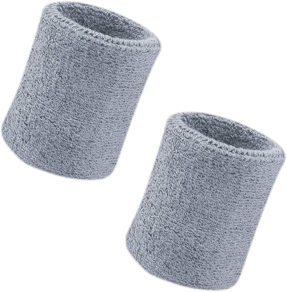 Sweatband, Wrist Sweatband 2 Pack, 4 Inch Sports Sweatband