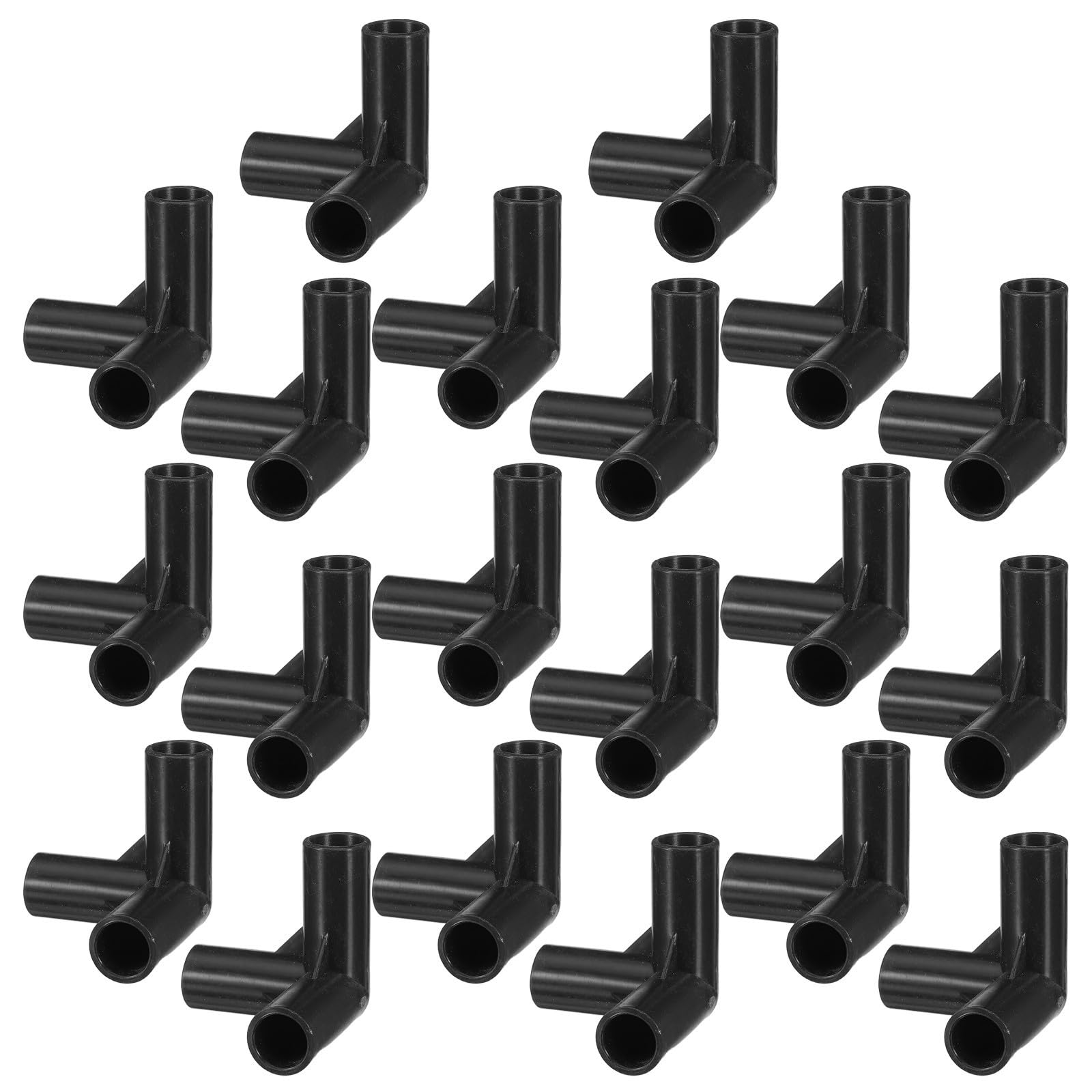 FRCOLOR 20pcs Plastic 11mm 3 Way Corner Connector for Modular Shelving Systems and Closet Organizers, Black, Enhanced Load Capacity and Space Optimisation, for Bedrooms and Walkin Closets