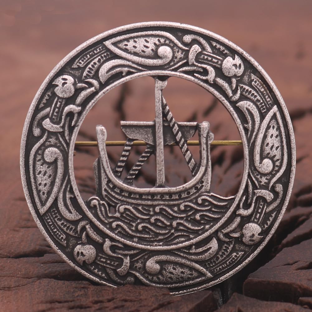 Broche de vela retro punk nórdico Odin para hombre, accesorio de fiesta de hip hop rock