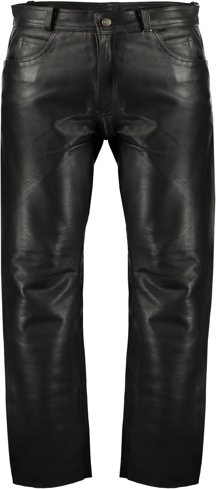 MyLeather Black Classic Fitted Biker Trouser | Mens Pure Leather Trousers | Mens Leather Biker Trousers | Best Leather Trousers for Mens | 100% Perfect Trouser for Biker