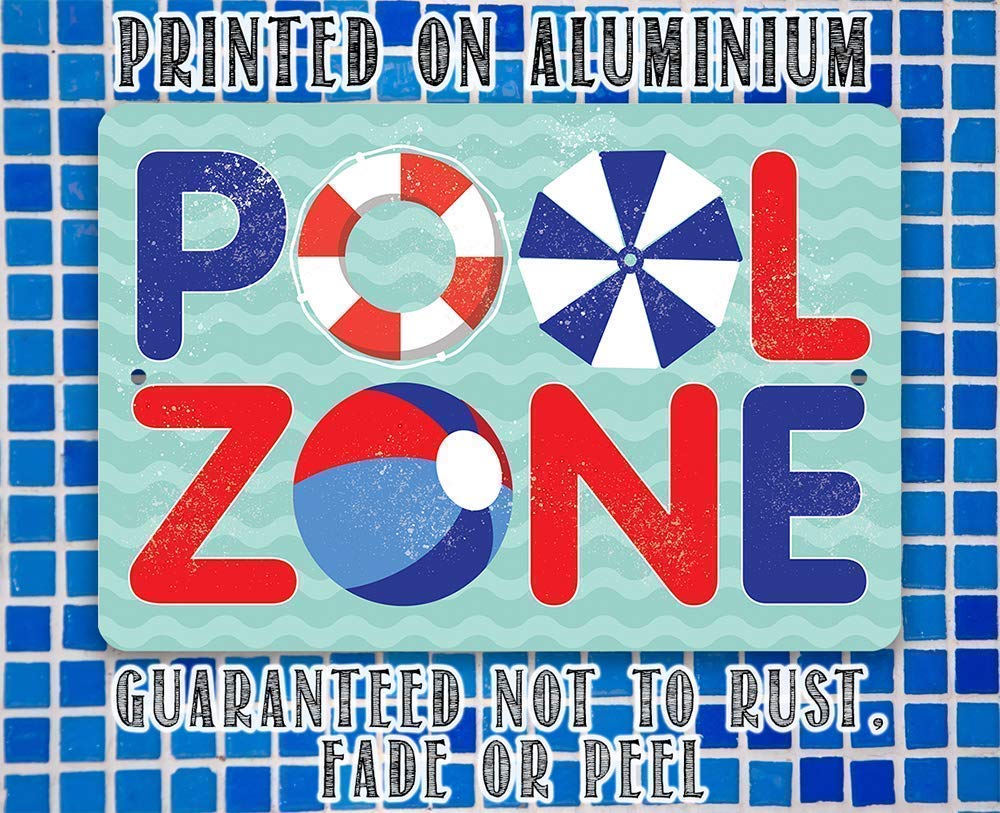 Amazon.com: The Pool Zone - Vintage Style Metal Art Plaque