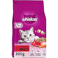 Whiskas Croccantini Adult 1+ con Manzo - Cibo secco per gatti adulti
