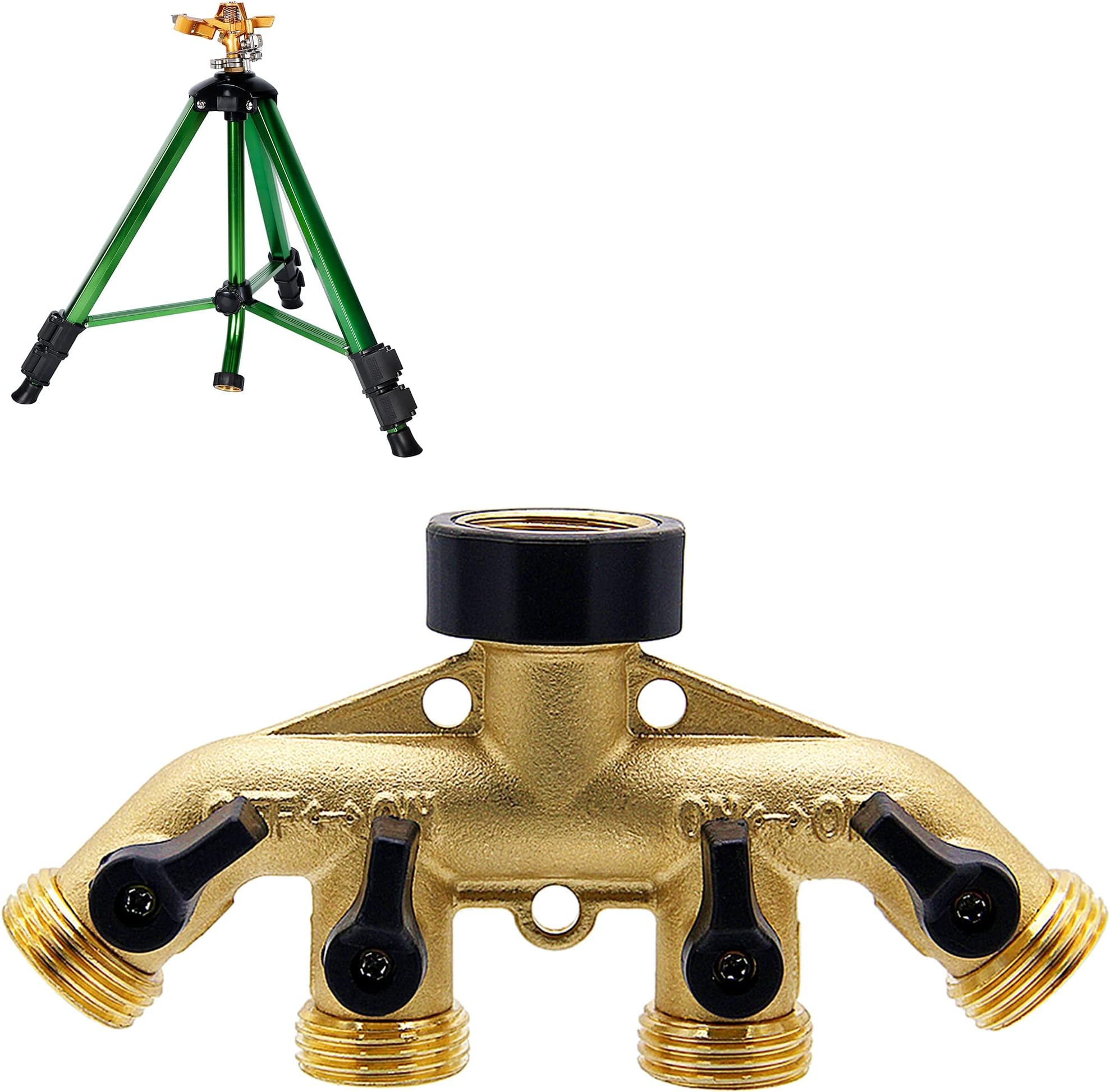 Sprinker Split Stream Bast Amazon.com: Biswing Impact Sprinkler & 4 Way Brass Hose Splitter ...