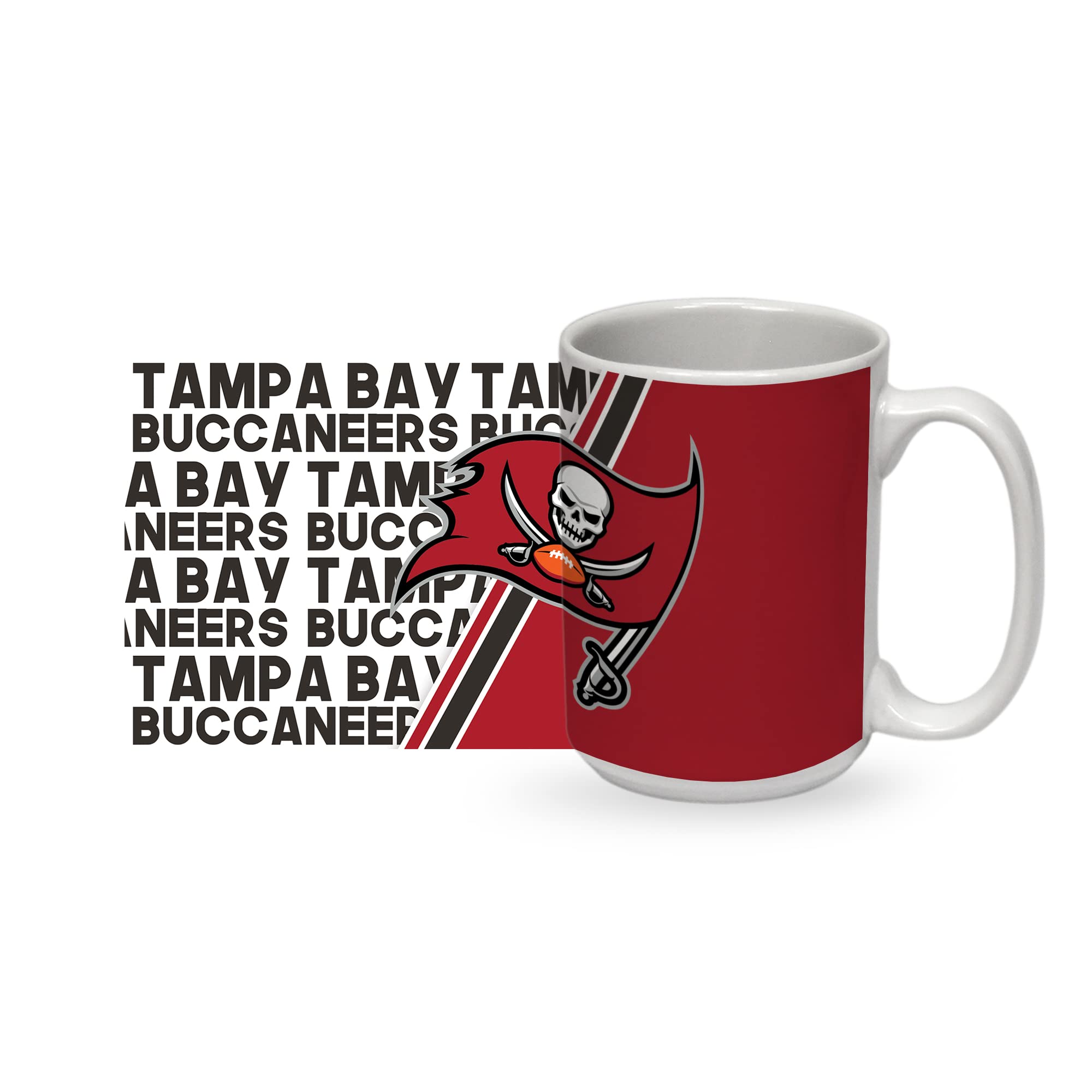 Rico Industries NFL Football Tampa Bay Buccaneers 15 oz White Ceramic Mug