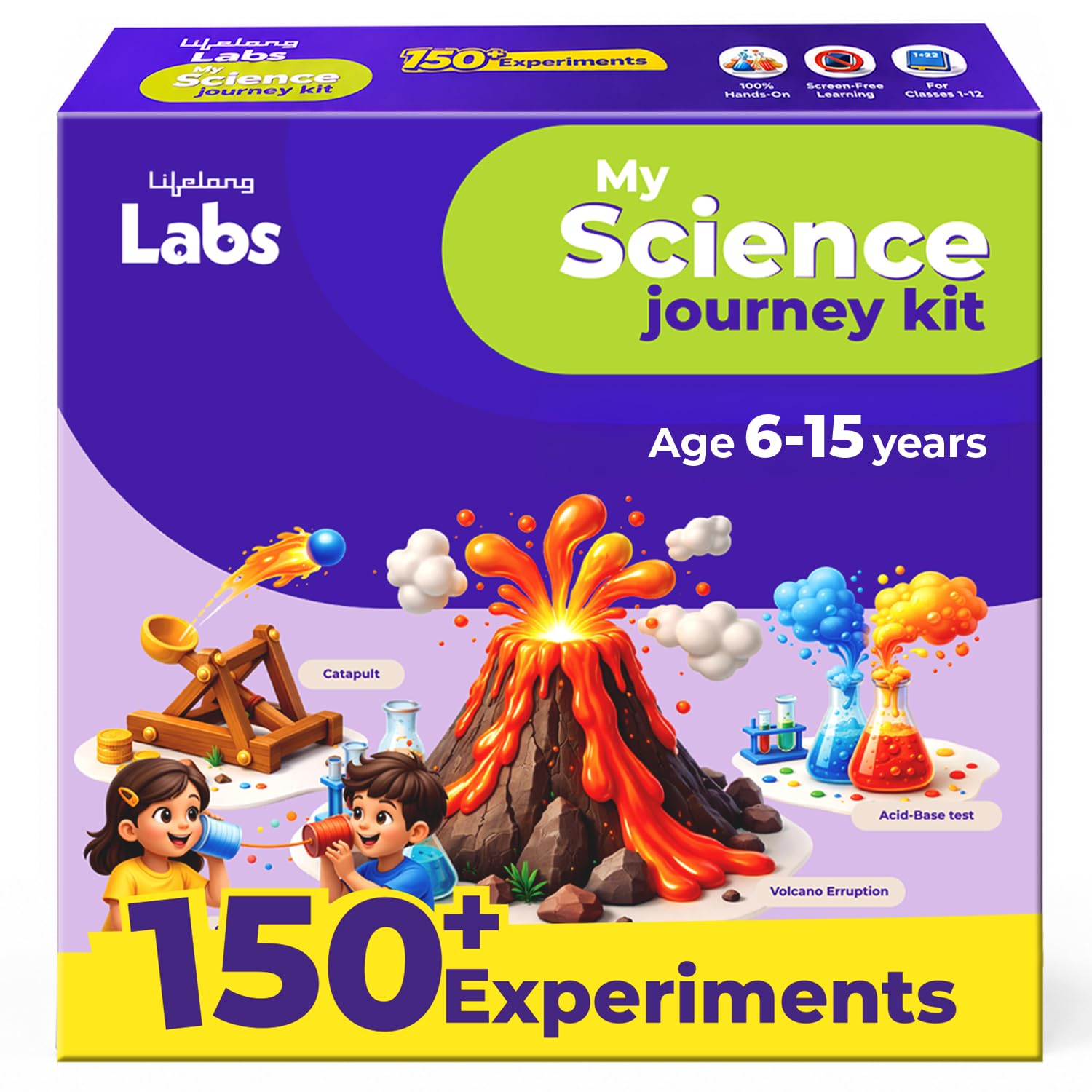Lifelong Labs Science Kit | 150+ Fun Experiments for Kids | Science Project Kit with Physics, Chemistry, Biology Experiments for Boys & Girls | STEM Learning Educational Kit for Ages 5+ Years-image-44