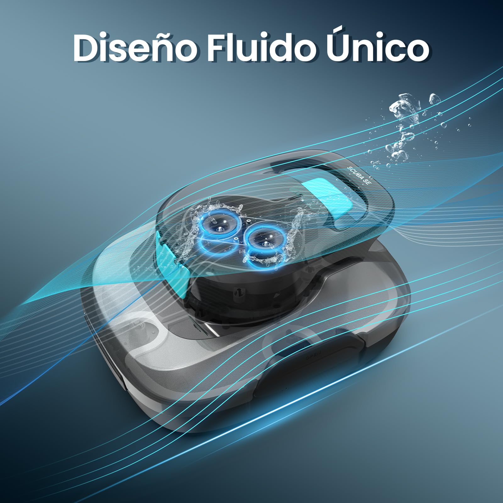 AIPER Scuba SE Robot Limpiafondos Piscina Inalámbrico, Aspirador Automático para Piscinas Elevadas, 90 Min de Autonomía, Aparcamiento Inteligente y Succión Eficiente, para Piscinas de hasta 80 m²