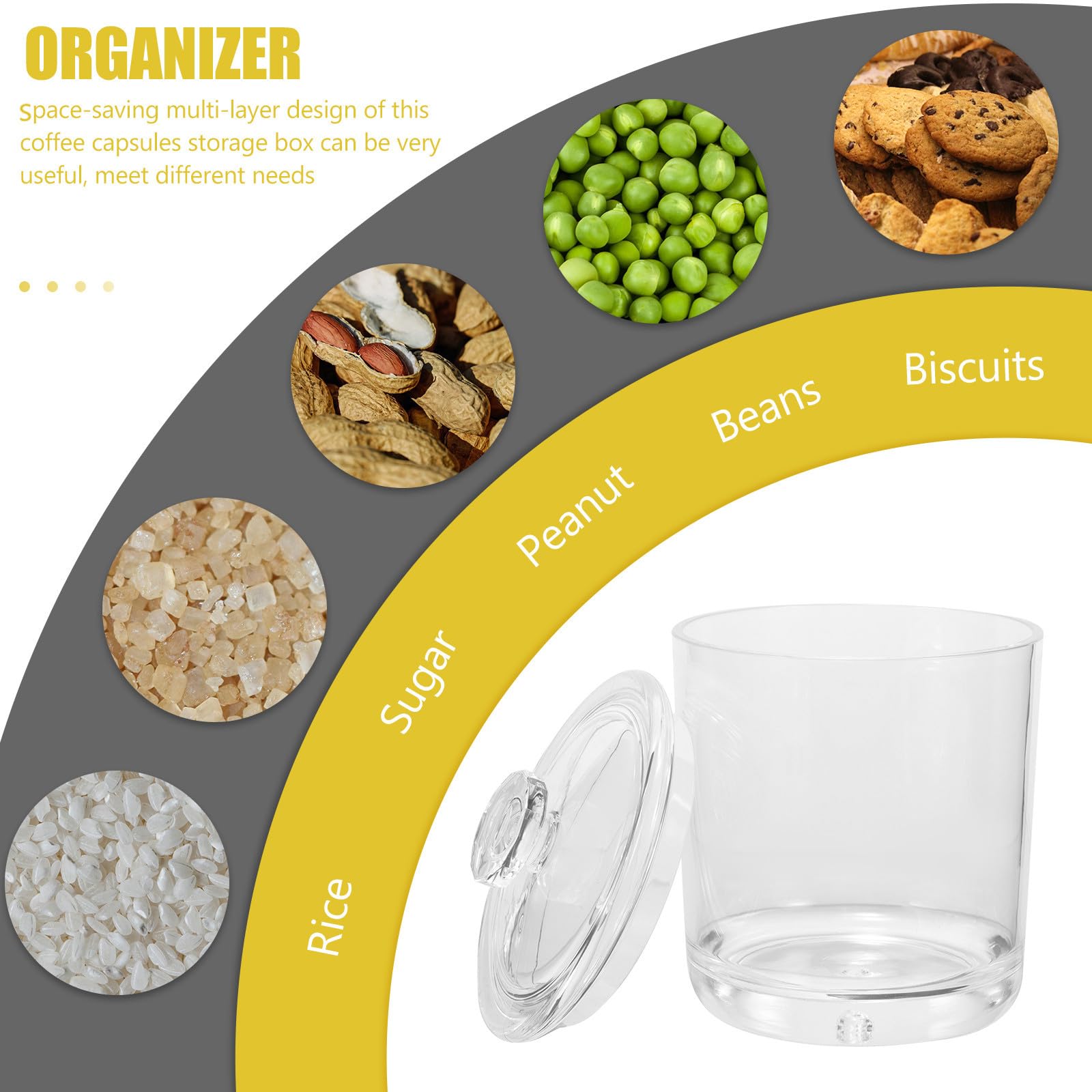 Juego de 3 Frascos Transparentes para Almacenamiento de Alimentos Tapa Hermética, Capacidad 1000ml, 750ml y 350ml, Ideales para Cocina y Organización