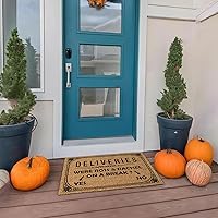 Vista 2 de Felpudo de bienvenida personalizado para puerta al aire libre, con diseño de Ross & Rachel on a Break Entrance, tapete divertido para puerta