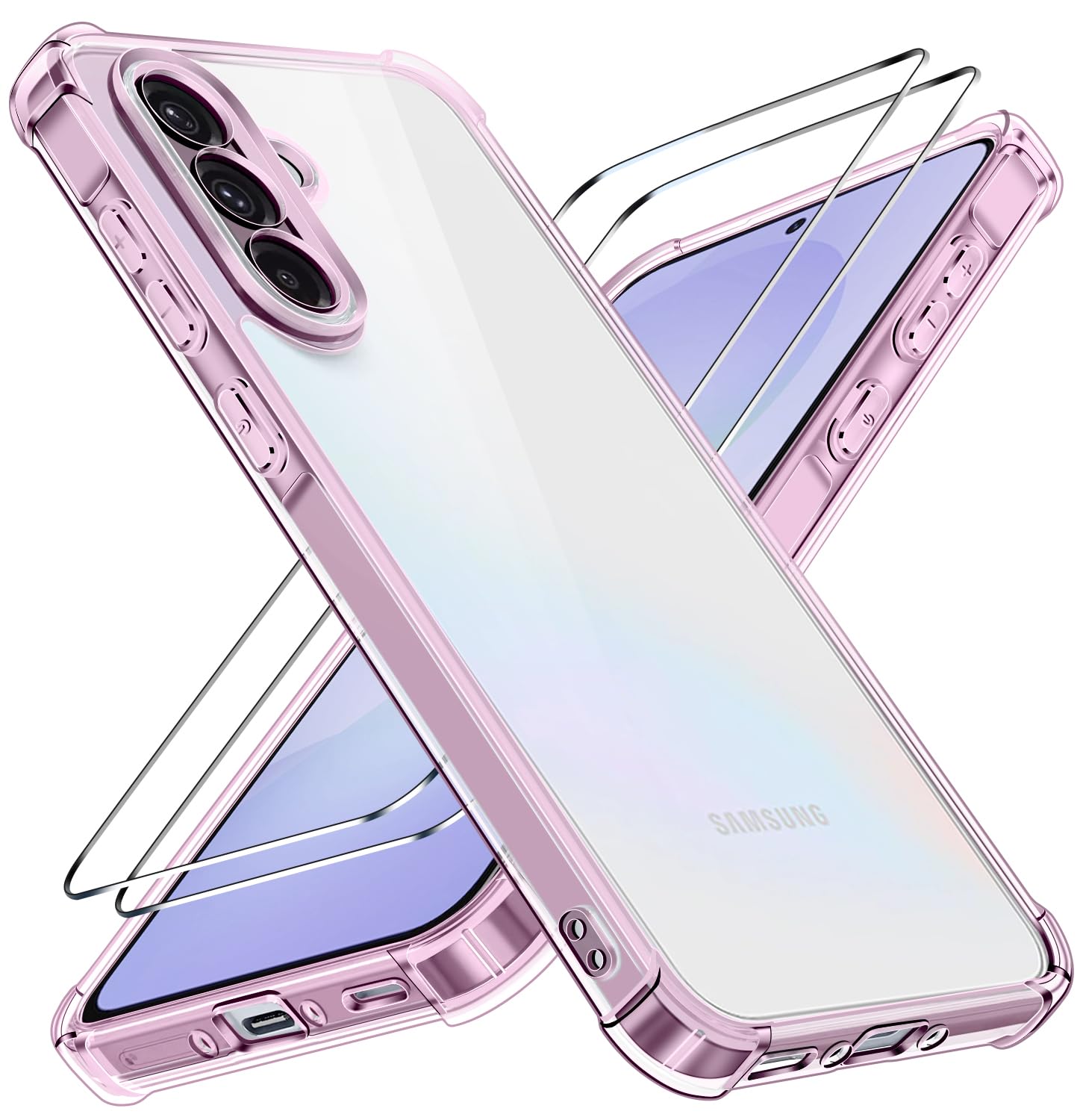 ivoler Anti-Jaunissement HD Clair Coque pour Samsung Galaxy A36 5G avec 2 Pièces