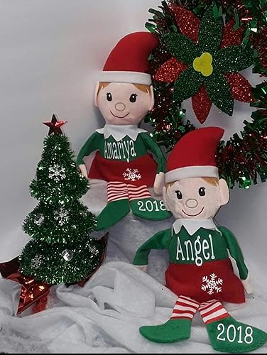 Christmas elves customized with name and year