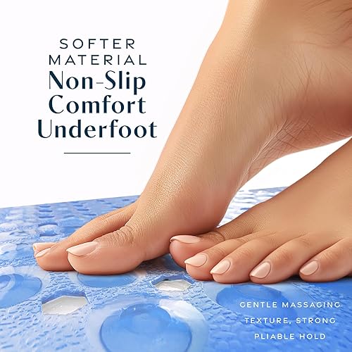 Miniatura 4 de SlipX Solutions Power Grip - Alfombrilla de seguridad para bañera, tecnología de agarre de precisión para una protección más larga, más fuerte y