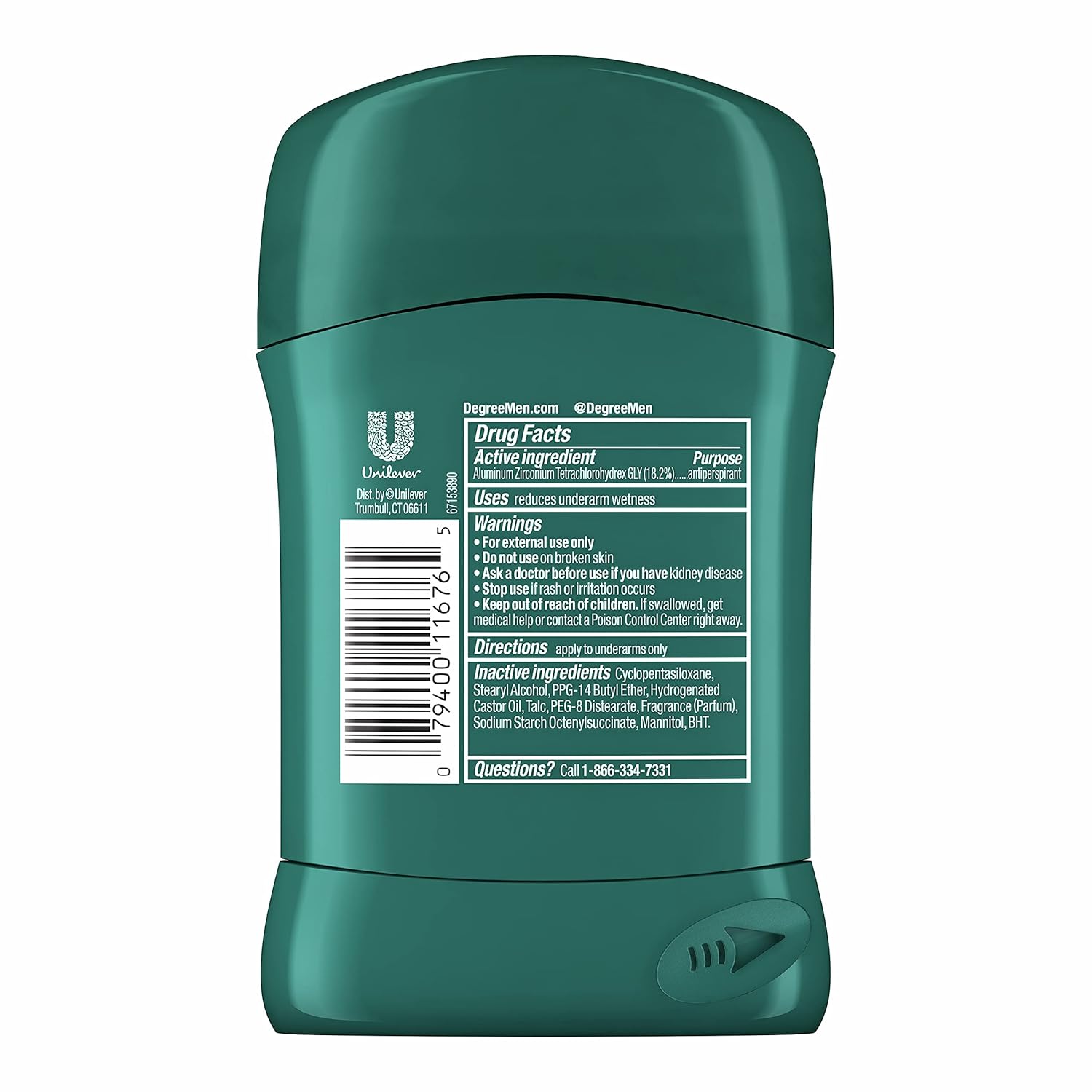 Degree Men Original Protection Antiperspirant Deodorant Cool Rush 1.7 oz, 12 Count : Beauty & Personal Care