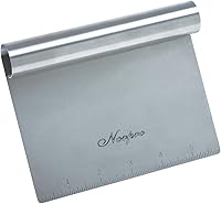 Norpro Stainless Steel Scraper/Chopper - 6x4 Inch Multi-Purpose Dough Cutter for Baking, Chopping Veggies & Pastry