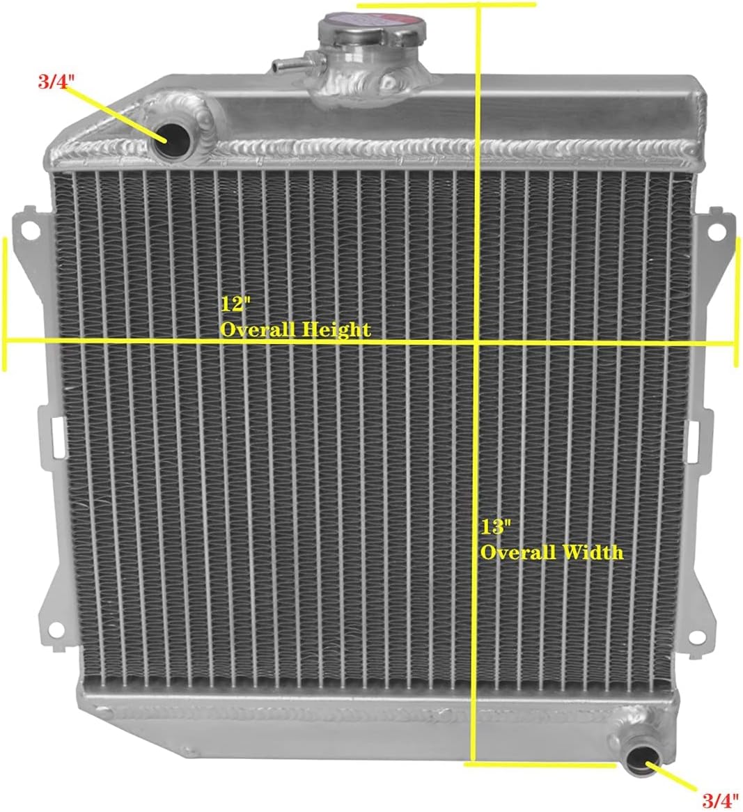 Aluminum Radiator for 2014 2015 2016 2017 2018 2019 2020 Honda Rancher 420 TRX420 & Foreman 500 TRX500 & 2020 TRX520