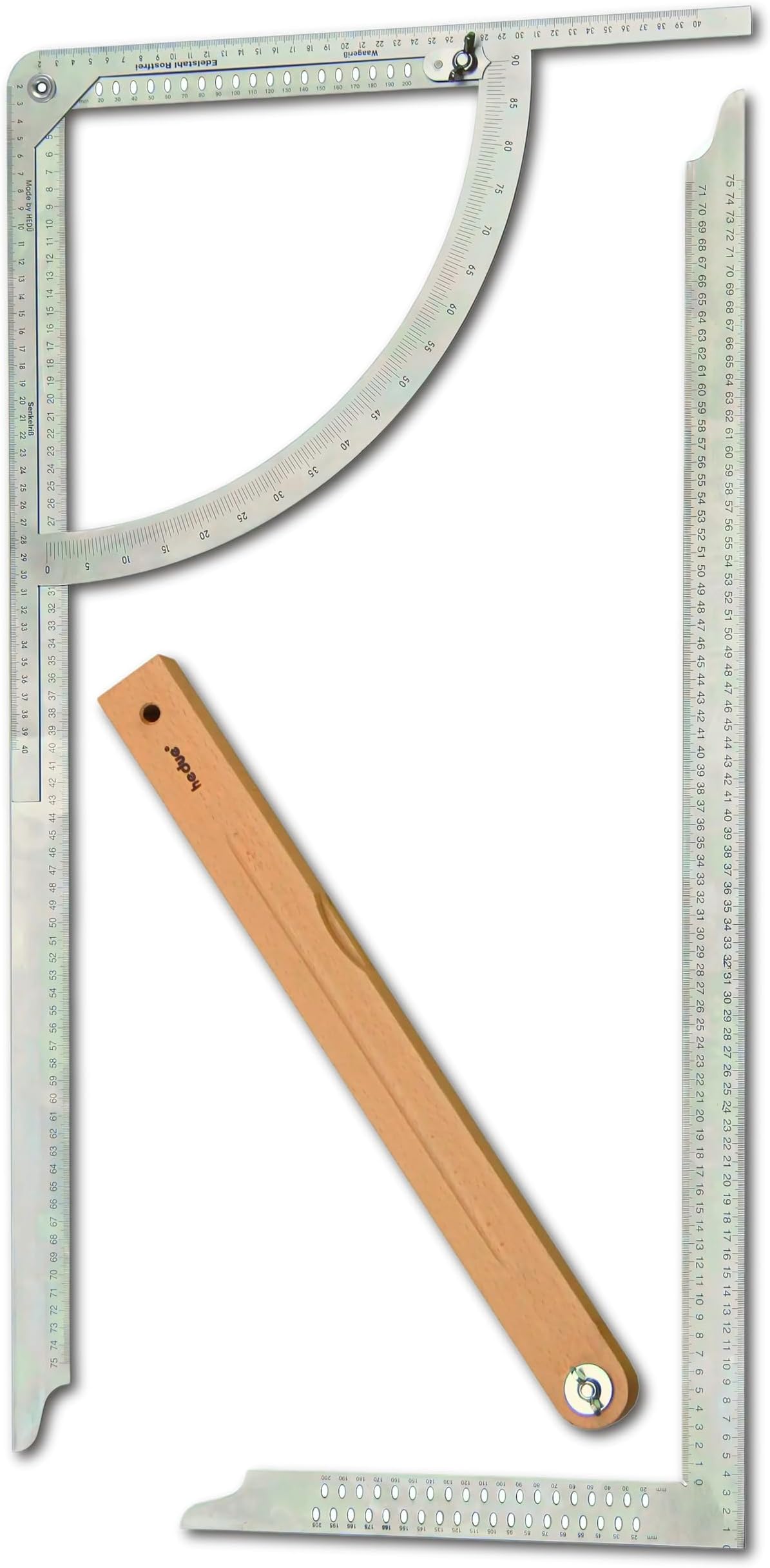 hedue® Alpha Set M900d - Scribing Tools for Carpenters, Precision Timber Framing Marking & Angle Transfer Tools, Roofing Square Tool Kit