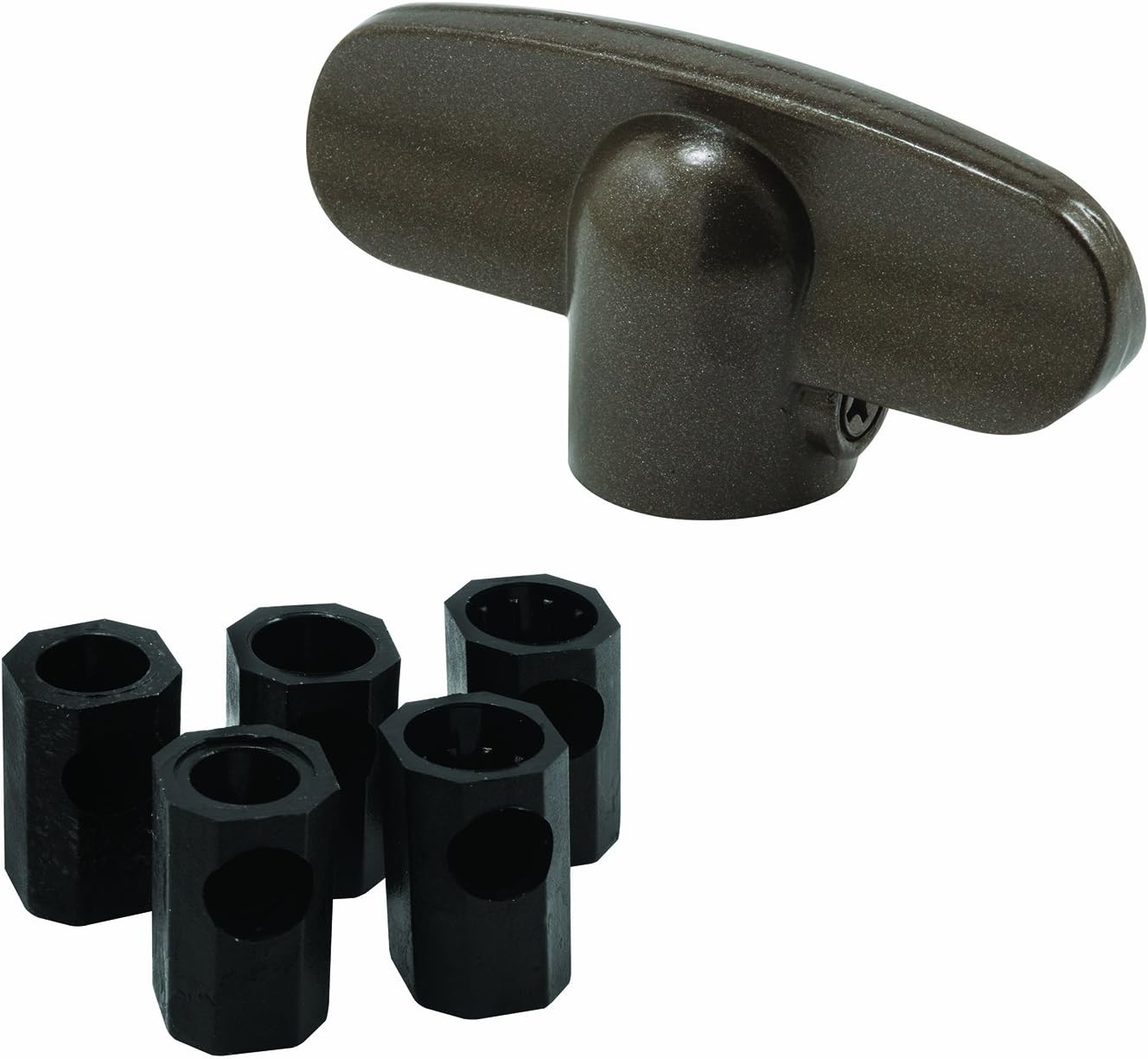 H 3893 Universal, Satin Bronze, Tee-Crank Casement Window Handle (2 Pack)