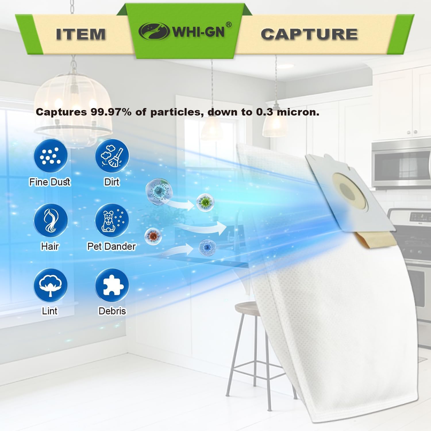 15 Pack Replacement Vacuum Bags for Prolux Tritan Bagged Canister Vacuum Cleaner, HEPA Material