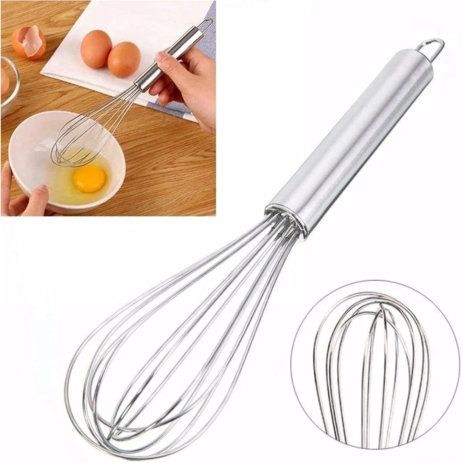 Mimo Style Batedor de Ovos e Massas Fouet, Inteiramente em Aço Inoxidável, Excelente Durabilidade e Belo Design, Útil Para Diversas Receitas Como Massas de Bolo, Tortas, Pães, Cremes, Claras em Neve Mimo Style Batedor de Ovos e Massas Fouet, Inteiramente em Aço Inoxidável, Excelente Durabilidade e Belo Design, Útil Para Diversas Receitas Como Massas de Bolo, Tortas, Pães, Cremes, Claras em Neve